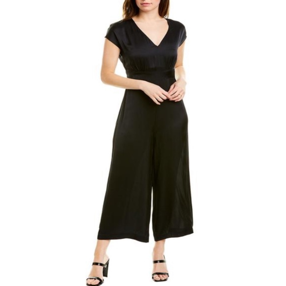 Madewell Open Back Satin Jumpsuit - Picture 1 of 4